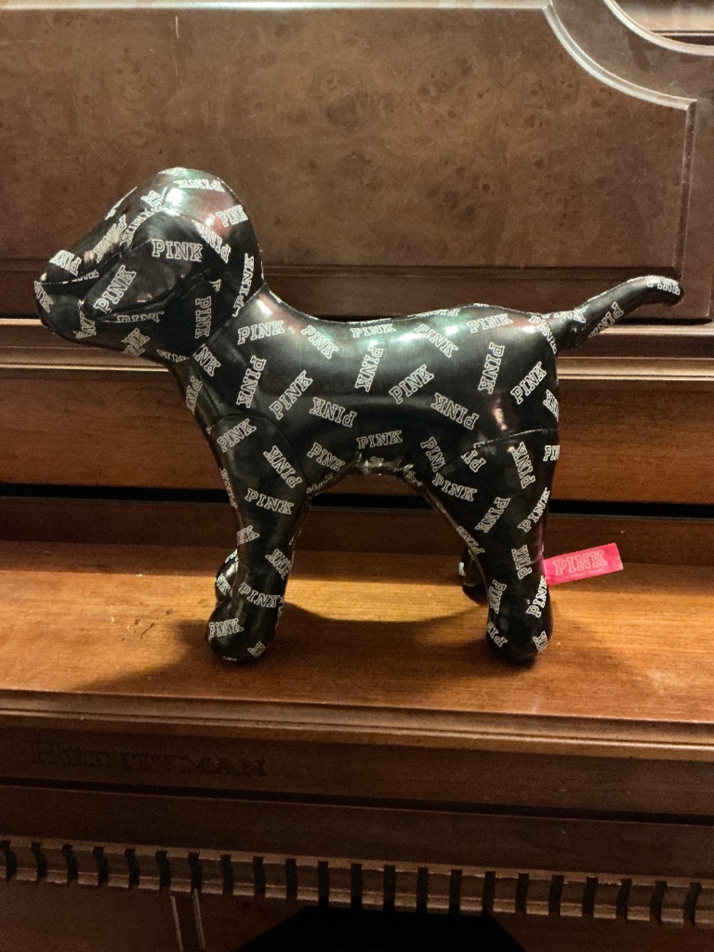 PINK vinyl stuffed dogs set